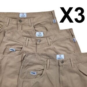 Lot of 3 TYNDALE FRMC Arc Rated Flame Resistant Cargo Pants Khaki 36x32 USA MADE